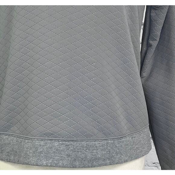 The North Face Medium Quilted Sweatshirt Gray Pullover Long Sleeve Crew Fleece - Picture 5 of 8